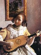 VERMEER VAN DELFT, Jan The Guitar Player (detail) awr France oil painting artist